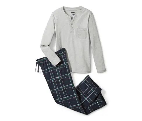 Tchibo - Pyjama - Blau/Meliert -Kinder - 100% Baumwolle - Gr.: 170/176 Baumwolle  170/176
