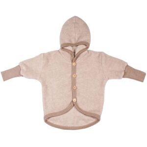 Cosilana Baby-Jacke mit Kapuze aus Woll-/Baumwollfleece - 74 / 80 100 Beige