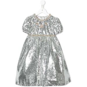 Dolce & Gabbana Kids Kleid mit Pailletten - Silber 2/3/5/8/12/4/6/10 Unisex