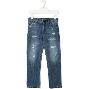 Dolce & Gabbana Kids Gerade Distressed-Jeans - Blau 12/2/3/5/6/10/4/8 Unisex