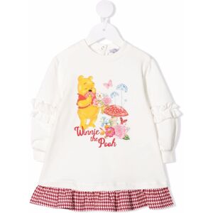 Monnalisa Pulloverkleid mit Winnie-Puuh-Motiv - Weiß 9/12/18 Unisex