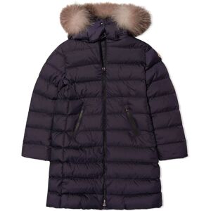 Moncler Enfant Gefütterter Parka mit Faux Fur - Blau 5/6/8/10/12 Unisex