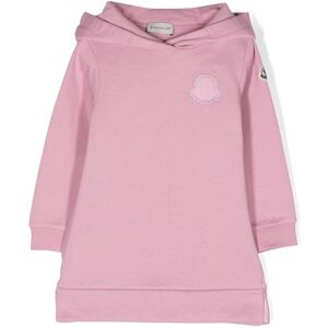 Moncler Enfant long-line cotton hooded dress - Rosa 4/6/8/10 Unisex