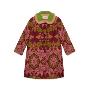 Gucci Kids floral-print jacquard wool coat - Rot 4/5/6/8/10/12 Unisex