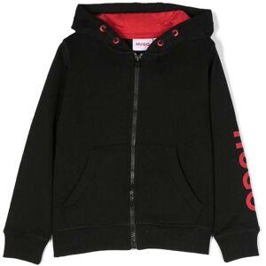 HUGO KIDS logo-print cotton hoodie - Schwarz 4 J./8 J./10 J./12 J./14 Jahre/16 Jahre Unisex