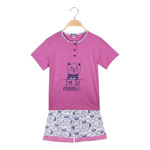 Karel 2-teiliger kurzer Schlafanzug aus Baumwolle Pyjama Mädchen Fuchsie Größe 09/10