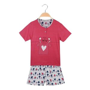 Karel 2-teiliger kurzer Schlafanzug aus Baumwolle Pyjama Mädchen Rot Größe 09/10
