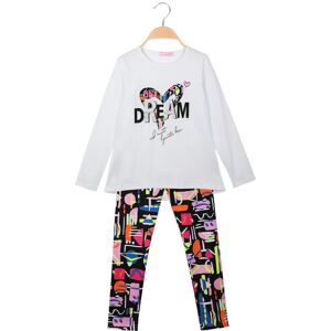 Hope Star 2-teiliges Set für Mädchen, T-Shirt + Leggings mit Aufdruck Sets 3-16 Jahre alt Mädchen Weiß Größe 12