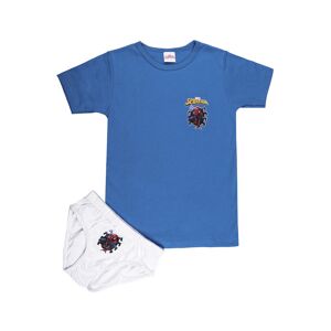 Marvel Spider-Man 2-teiliges Unterwäsche-Set für Jungen T-Shirt + Slip Koordinierte Unterwäsche Junge Blau Größe 05/06
