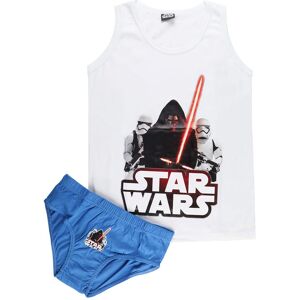 Star Wars Babyunterwäsche-Set mit Tanktop + Slip Koordinierte Unterwäsche Junge Weiß Größe 07/08