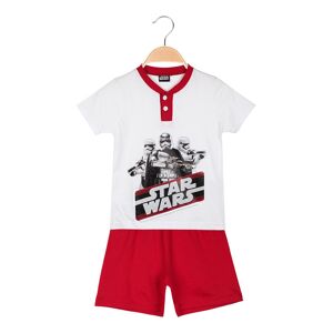 Disney Star Wars Kurzer Schlafanzug für Jungen mit Aufdruck Pyjama Junge Weiß Größe 05/06