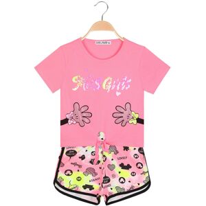 Miss Image Kurzes Pailletten-Outfit für Mädchen Sets 3-16 Jahre alt Mädchen Rosa Größe 12