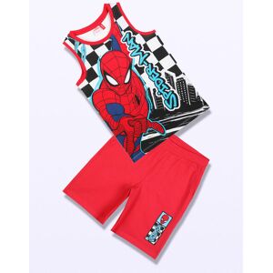 Marvel Spider-Man Kurzes Set für Jungen aus Baumwolle mit Aufdruck Sets 3-16 Jahre alt Junge Rot Größe 05/06