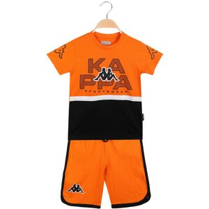 Kappa Kurzes Sportoutfit für Jungen mit T-Shirt + Bermudashorts Sets 3-16 Jahre alt Junge Orange Größe 12