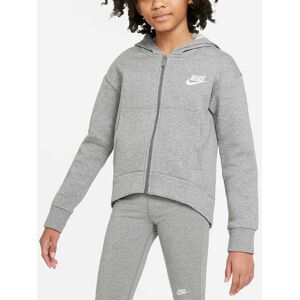 Nike Kurzes Sweatshirt für Mädchen mit Kapuze und Reißverschluss Sweatshirts Mädchen Grau Größe M