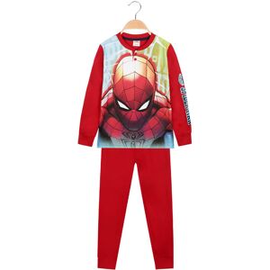 Marvel Spider-Man Langer warmer Baumwollpyjama für Kinder mit Aufdruck Pyjama Junge Rot Größe 03/04