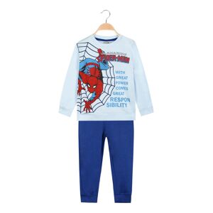 Marvel Spider-Man SPIDER-MAN Langer warmer Baumwollpyjama für Neugeborene Pyjama Junge Blau Größe 18M