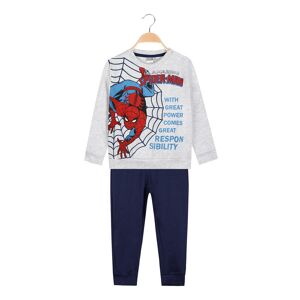 Marvel Spider-Man SPIDER-MAN Langer warmer Baumwollpyjama für Neugeborene Pyjama Junge Grau Größe 18M