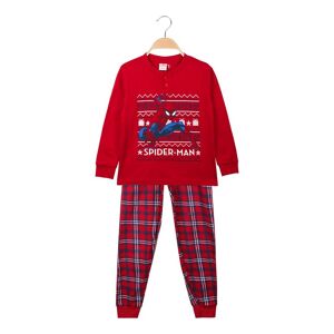 Marvel Spider-Man Warmer Weihnachtspyjama aus Baumwolle für Jungen Pyjama Junge Rot Größe 03/04