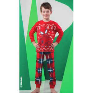 Marvel Spider-Man Weihnachtspyjama für Kinder Pyjama Junge Rot Größe 07/08