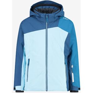 CMP Girls Jacket FIX Hood Twill IV Colorblock / Blau, Mädchen Jacken, Größe 116 - Farbe Anice