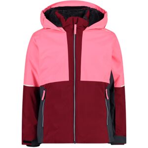 CMP Girls Jacket FIX Hood Twill Colorblock / Pink, Mädchen Jacken, Größe 116 - Farbe Anemone