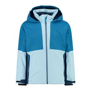 CMP Girls Jacket FIX Hood Twill Colorblock / Blau, Mädchen Jacken, Größe 116 - Farbe Anice