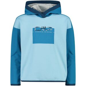 CMP Girls Sweat FIX Hood Stripes Stretch Performance Blau, Mädchen Hoodies, Größe 128 - Farbe Anice