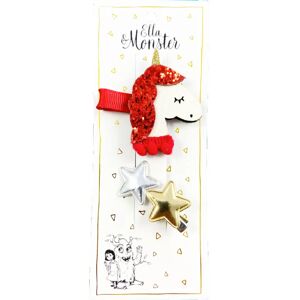 Monster Cable Haarspange BIG ROMANTIC UNICORN STAR in red