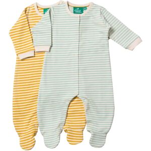 Little Green Radicals - Strampler BABYGROW STRIPED 2er-Pack in gelb/blau, Gr.80