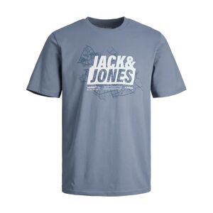 JACK & JONES - T-Shirt JCOMAP SUMMER LOGO in flint stone, Gr.152
