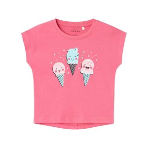 name it - T-Shirt NMFVIGEA HAPPY ICECREAM in camellia rose, Gr.98