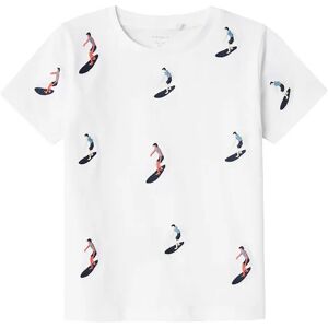 name it - T-Shirt NMMHELUR SURFER in bright white, Gr.110