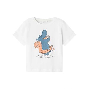 name it - T-Shirt NMMVAGNO SURF'S UP in bright white, Gr.122/128