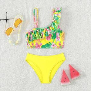 Fox Swimwear Kinder Badeanzug Mit Schräger Schulter, Sling, Geteilt, Für Mädchen, Schnell Trocknend, Atmungsaktiv, Bikini, Bademode, Kind, Heiße Quellen, Zwei Stücke, Biquini Infantil