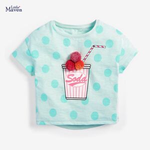 27kids Kinder-T-Shirt, Kinder-Cartoon-T-Shirt, Gestricktes Baumwoll-Kurzarm-Mädchen-Top