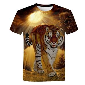 Ulao Tier-T-Shirt, Übergroß, Für Kinder, Kurzärmelig, Tiger-3d-Druck, T-Shirts Für Jungen, Kinder, Jungen Und Mädchen, Tops, T-Shirt, Sommerkleidung