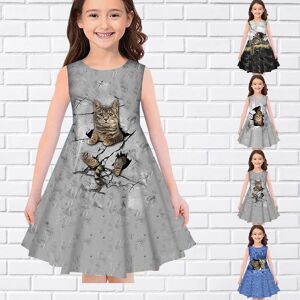 Nice 3d Clothing Mädchen 3d Schmetterling Zwei Katzen Kleider Kinder Mädchen Party Ärmelloses Prinzessin Kleid Tank Für Mädchen Über Vier Jahre