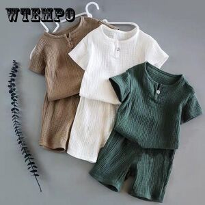 Wtempo Baumwolle Baby Sets Freizeit Sport Mädchen Jungen T-Shirt + Shorts Sets Kleinkind Kleidung Baby Junge Mädchen Kleidung