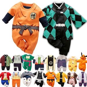 Haicospl Demon Slayer Cosplay Kostüm Baby Kleidung Kinder Cartoon Anime Strampler Junge Mädchen Chrismats Halloween Baby Cosplay Colthes Säugling Baby Overall Overalls