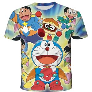 Ulao Sommer Kinder T-Shirt Cartoon Doraemon Baby Kleidung 3 ~ 16t Lässige Mode Top 3d Druck Kawaii Muster