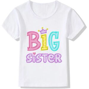 Chic Studio Kinder Große Schwester Print T -Shirt Kinder Sommer Tops Baby Mädchen Einhorn Kleidung Kinder Kleine /große Schwester Match Kleidung