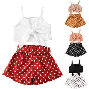 Little Fashionistas Sommer Kinder Baby Mädchen Polka Dots Kleidung Set Baumwolle Kinder Ärmellose Tops + Shorts Outfits Trainingsanzug