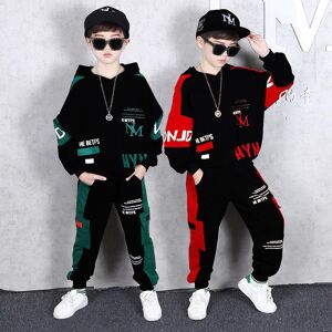 Danmo Hip-Hop-Kleidungsset Für Jungen, Bedruckt, Sportbekleidung Für Kinder, Kapuzen-Sweatshirt + Hose, 2-Teiliger Anzug