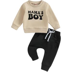 Little Fashionistas Kleinkind Baby Boy Kleidung Mamas Junge Herbst Winter Outfit 6m 12m 18m 24m 3y Langarm Brief Sweatshirt Plaid Jogger Hosen Neugeborenen Set