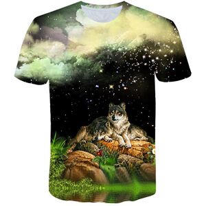 Ulao Wolf Tiere T-Shirt Kinder Kühlen Stil Lustige Sommer Cartoon 3d Druck T-Shirt Jungen Mädchen Kleidung 1-14 Jahre Streetwear