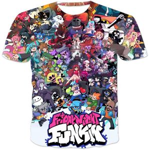 Ulao Friday Night Funkin 3d-Druck Kinder-T-Shirt Mode Anime Kurzarm Kinder Jungen T-Shirts Mädchen Hip Hop Tops T-Shirt