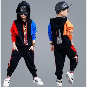 Bu Accessories Kinderanzüge Jungen Trainingsanzüge Hip-Hop Hoodies Sweatshirts Lange Hosen Kinderkleidung Set Sportanzüge 2tlg