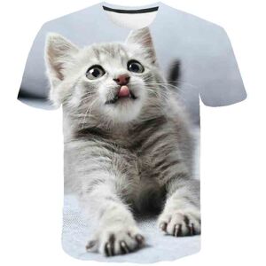 Ulao Sommer Kinder Jungen Katze Tiere Kurzarm T-Shirts Kleidung 1-14 Jahre Baby Jungen Druck 3d T-Shirts Kinder Kleidung Kinder Outfit