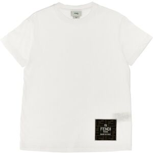 FENDI KIDS T-Shirt Mit Logoaufnäher - unisex - Weiß - 10